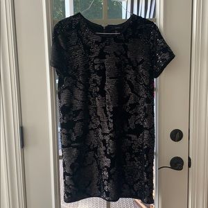 Forever 21 black sequin and velvet dress
